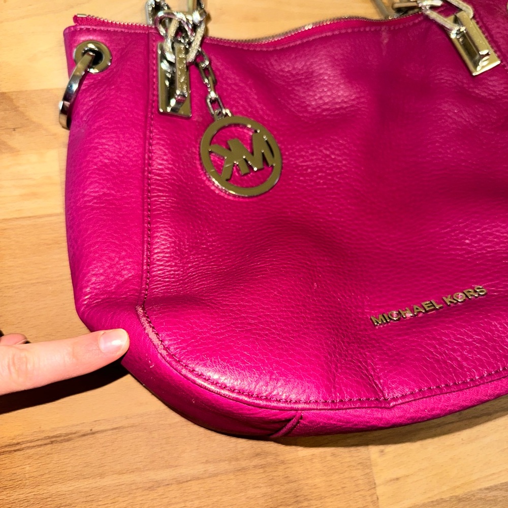 Michael Kors Pink Leather Shoulder Bag - Picture 7 of 7